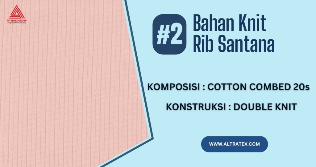 Bahan Knit Rib Santana